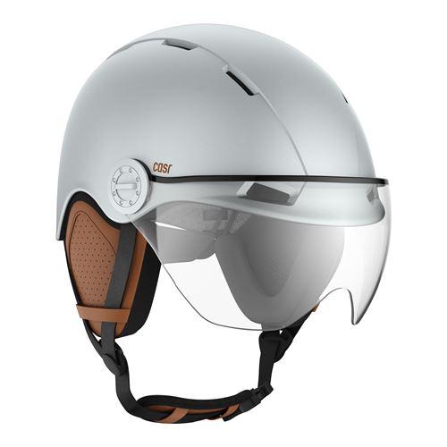 Photo de Casque vélo et trottinette avec visière - gris bleu - taille M