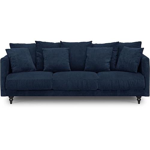 Photo de Canapé droit fixe 4 places - Tissu bleu