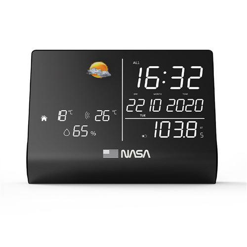 Photo de Station météo et enceinte Bluetooth avec radio-réveil - noir