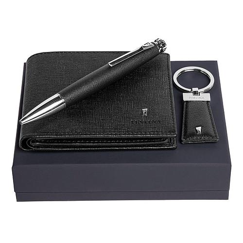 Photo de Parure noire - (stylo bille, porte-clés, portefeuille) - HUGO BOSS