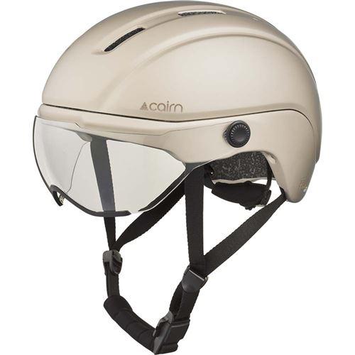 Photo de Casque vélo avec visière - beige - taille L