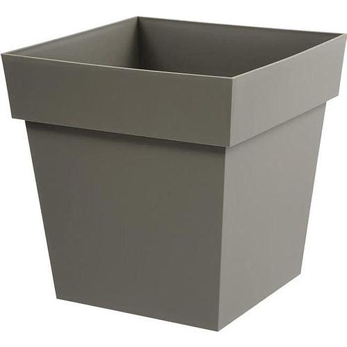 Photo de Pot de fleur carré - taupe