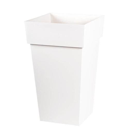 Photo de Pot de fleur haut carré - Blanc