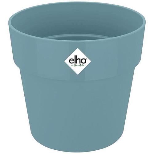 Photo de Pot de fleurs rond - Bleu -  Diamètre : 30 cm