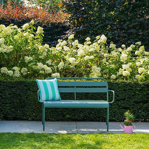 Photo de Banc de jardin - vert - 118 cm - aluminium