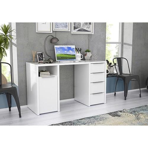 Photo de BUREAU BLANC AVEC TIROIRS