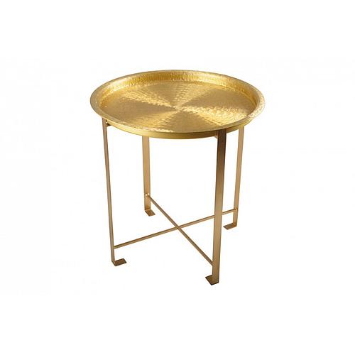 Photo de TABLE D'APPOINT EN MÉTAL DORÉ