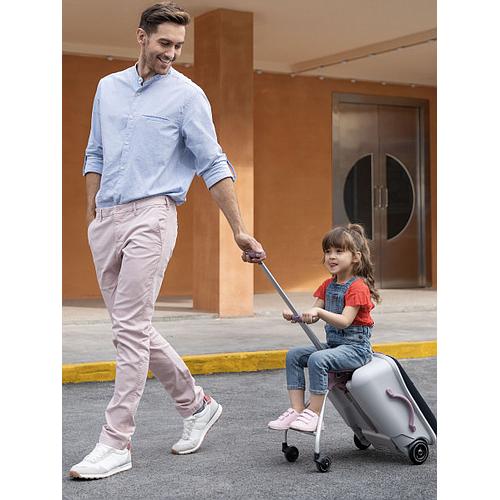 Photo de VALISE & PORTEUR ENFANT - ROSE