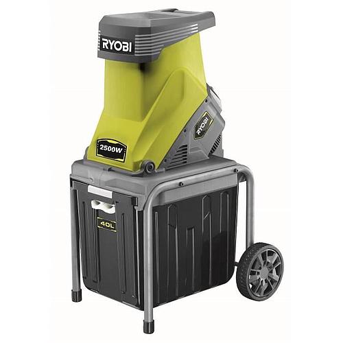 Photo de BROYEUR DE VÉGÉTAUX - RYOBI - 2 500 W - PORTE-COUTEAUX - BAC 40L